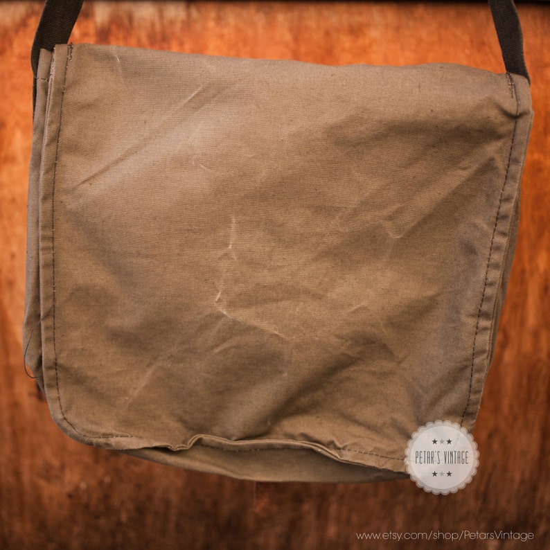 Monogrammed canvas bag monogram canvas bag messenger bag canvas messenger bag crossbody bag military bag army bag canvas backpack vintage