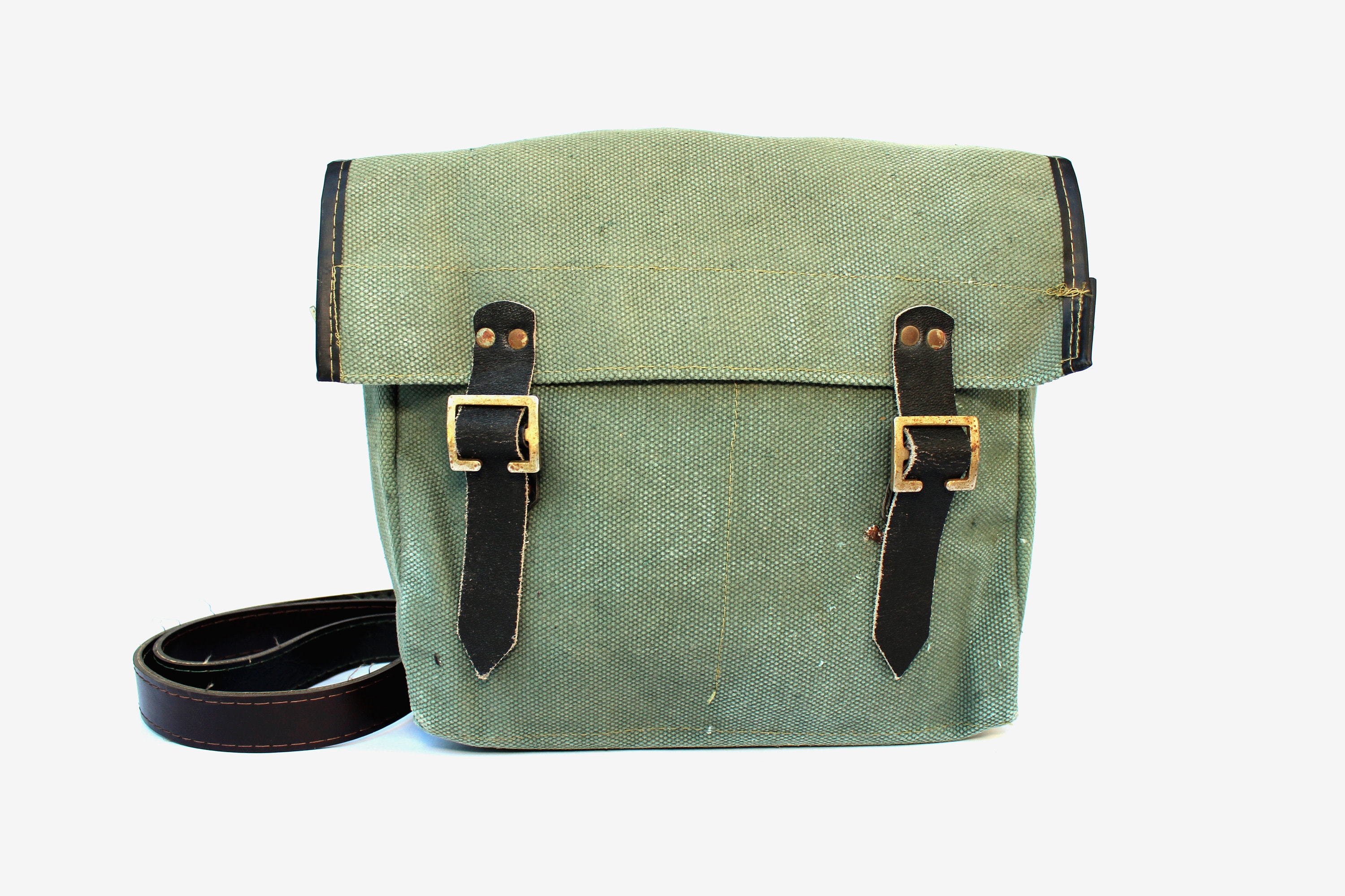 Canvas Messenger Bag Man Waxed Canvas Bag Army Canvas Etsy