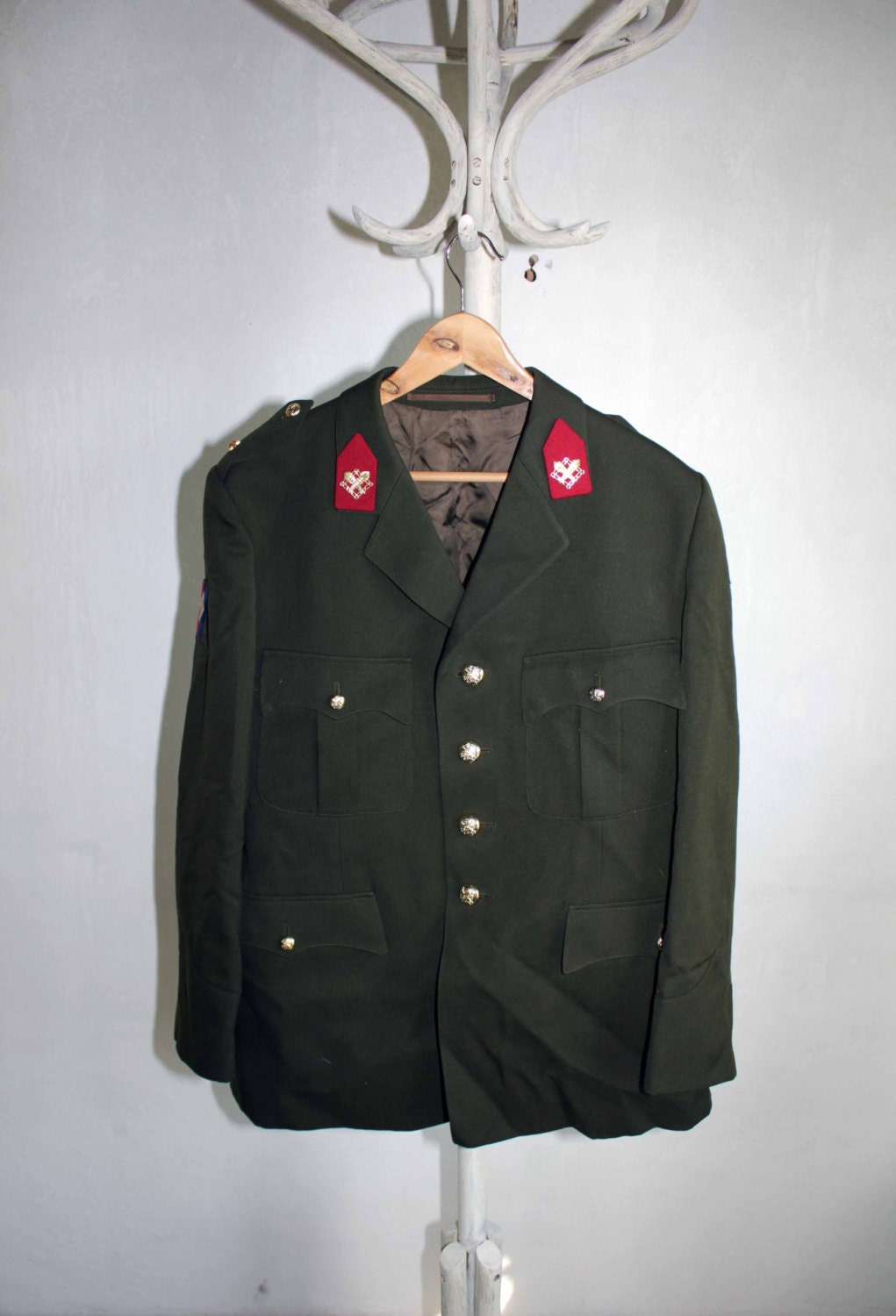 green canvas coat
