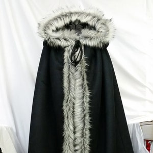 Hooded Custom Reversible Fantasy Cloak Victorian Renaissance Viking ...