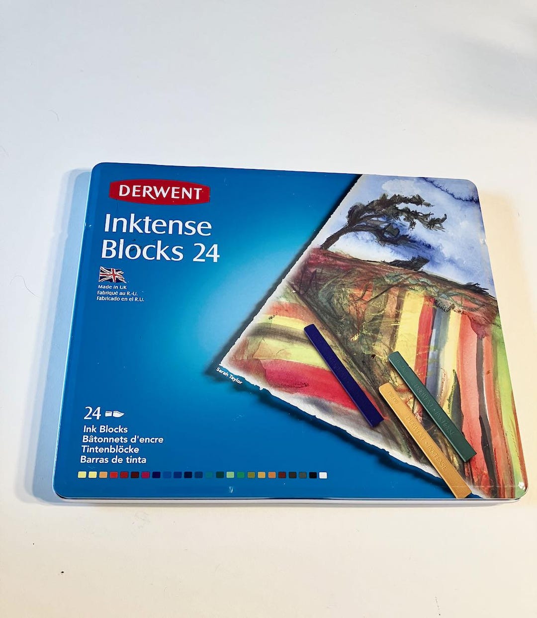 Block Paining Ink Set of 24 Derwent Inktense Blocks Tin New, Unused Water Soluble Ink ...