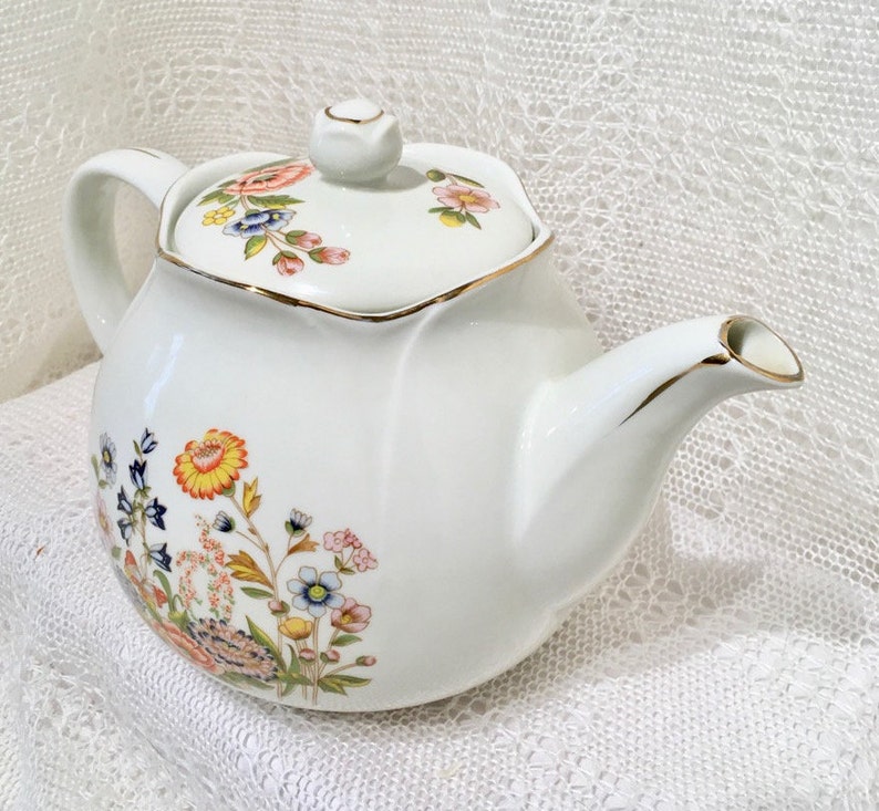 Teapot Robinson Design Group 1989 Japan Bluebells Daisys Etsy