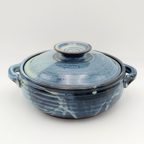 Handmade Pottery Covered Casserole Dish Blue Cheese - Etsy