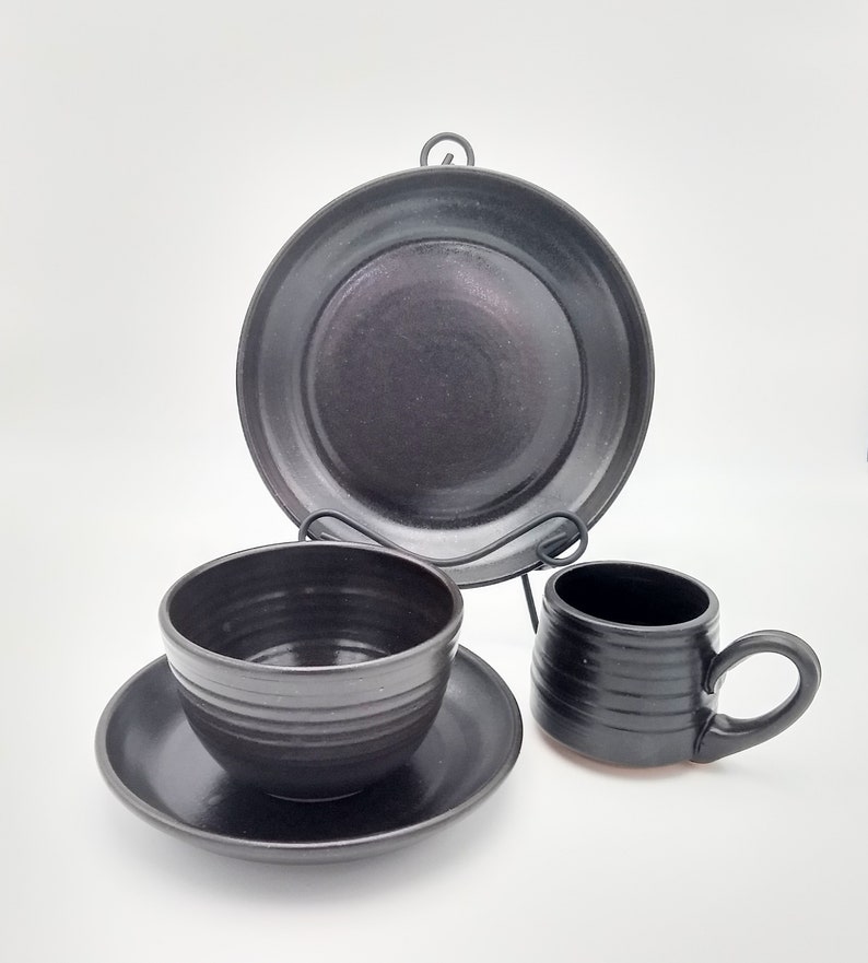 Espresso Handmade Pottery Dinner Plate