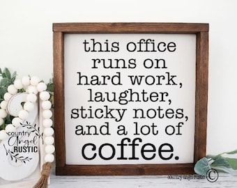 Office Sign, mini sign, girl boss, tier tray sign, Coffee Sign, Desk Sign, Funny Sign, Co-Worker Sign, Office Decor, Home Office, Boss Babe