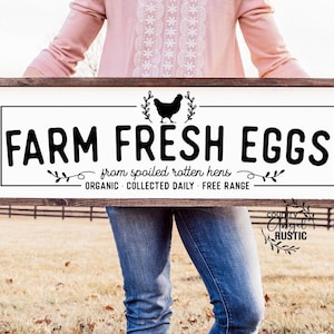 Farm Fresh Eggs Kitchen Sign, Rustic Country Farm Sign, Farmhouse Decor, Farm Sign, Country Roads, Chicken Coop Sign, Farmhouse Kitchen