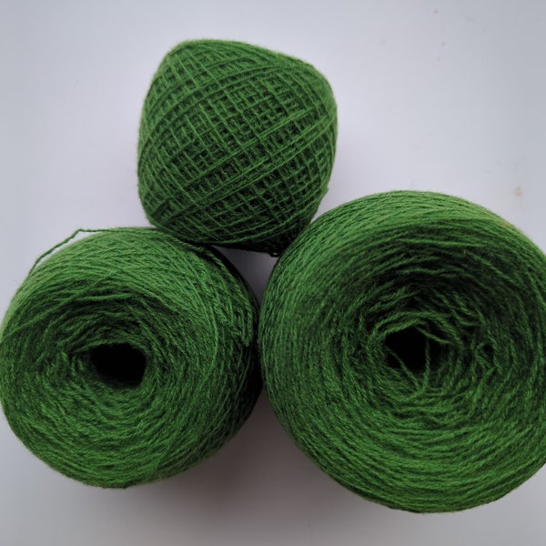 ARTICHOKE GREEN lambswool 2240 yards recycled yarn