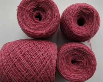 MED. ROSE HEATHER 100% wool 1898 yards recycled yarn