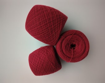 CLASSIC RED 100% Cashmere 2750 yards recycled yarn