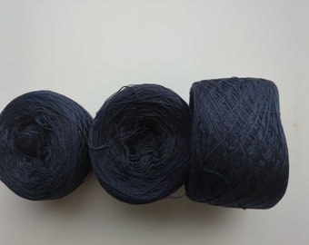 NAVY SILK 100%Silk 2672 yards recycled yarn