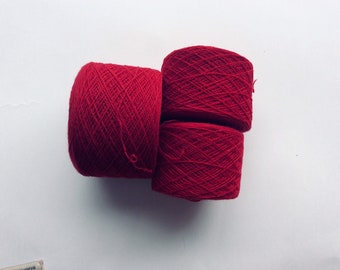 CLASSIC DARK RED 100% Cashmere 1890 yards recycled yarn