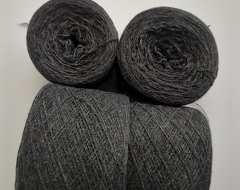 EBONY SLATE extra fine Merino nylon blend 3302 yards recycled yarn