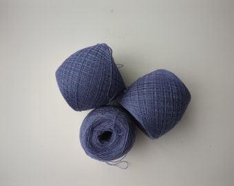 DARK PERIWINKLE BLUE 100%  Merino wool 3628 yards recycled yarn