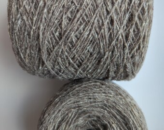 NATURAL GRAY TWEED wool nylon blend 1954 yards recycled yarn
