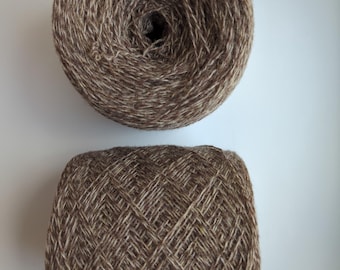 BROWN MARLE wool blend 2540 yards recycled yarn