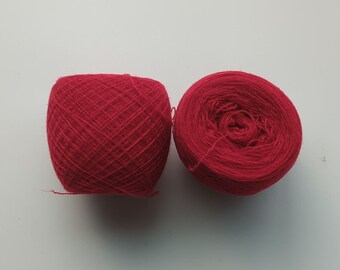 MORE CLASSIC RED 100% Cashmere 2142 yards recycled yarn