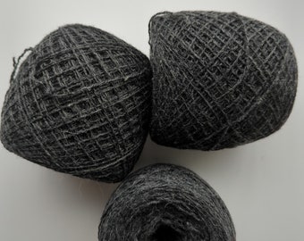 CHARCOAL HEATHER lambswool nylon blend 1682 yards recycled yarn