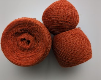 BAKED SWEET POTATO extra fine merino wool 3000 yards recycled yarn