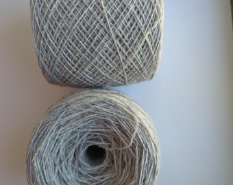 FINGERING GRAY HEATHER wool 1596 yards recycled yarn