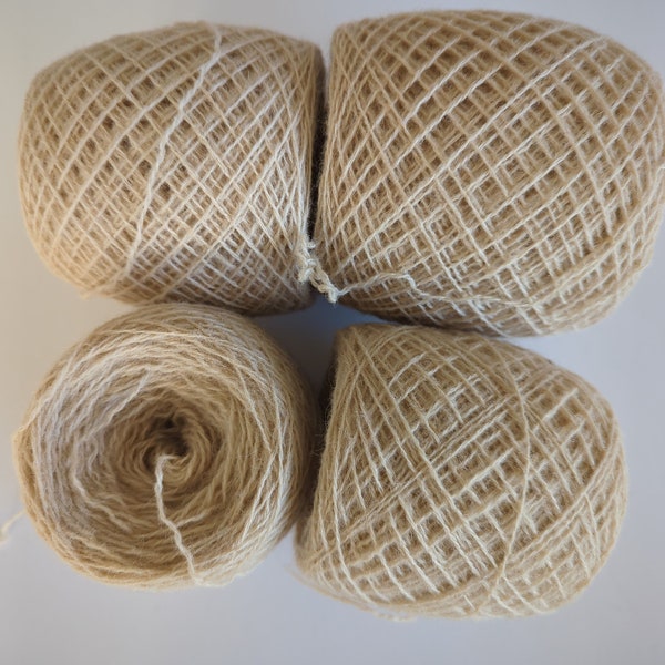 ALMOND 100% Shetland 1272 yards recycled yarn