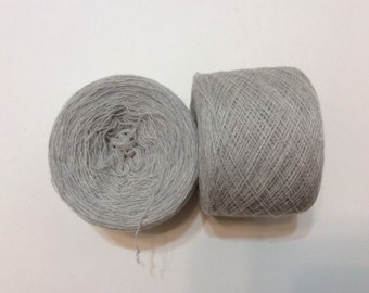 GRAY FOG wool cashmere blend 1902 yards recycled yarn