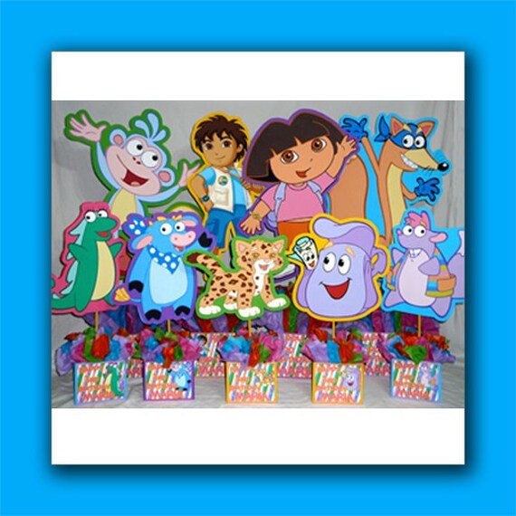 Diy Party Package For 9 Dora The Explorer Birthday Party Etsy