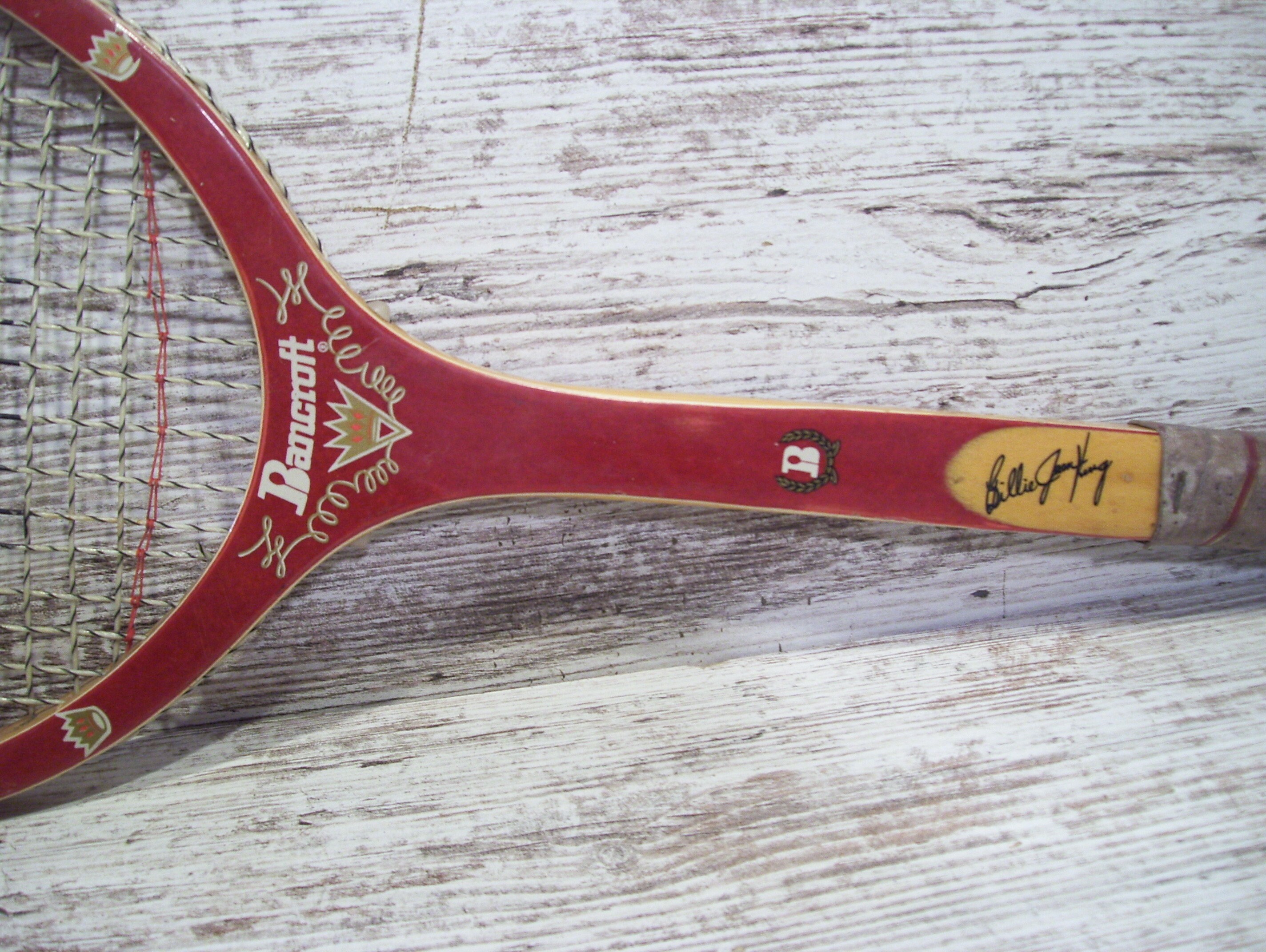 Wood Tennis Rackets Wilson Billie Jean King Chris Evert