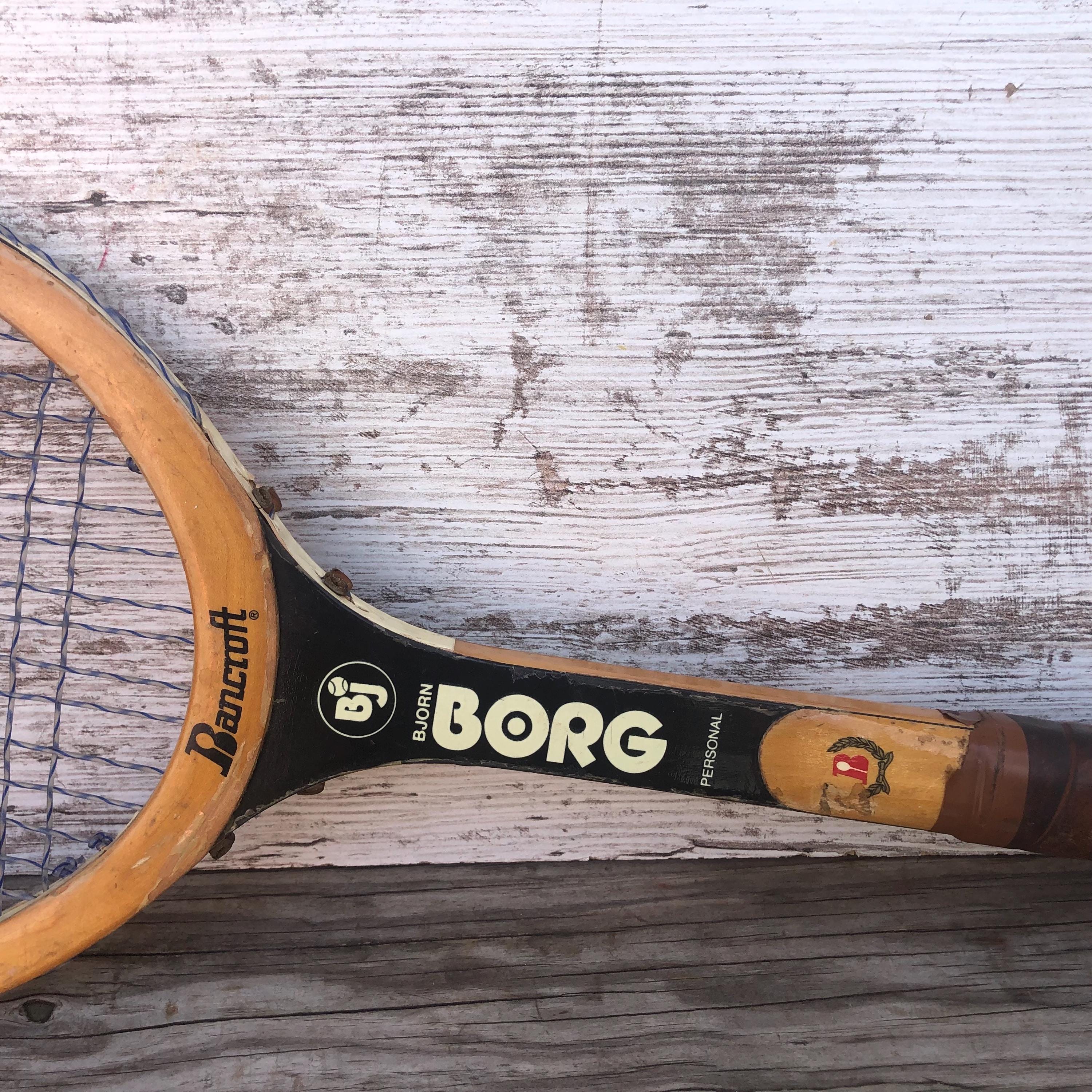Raquette De Tennis Vintage Wilson Jack Kramer Autographe En Bois, Avec Sa Presse