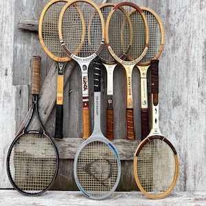 Wood Tennis Racquet Wilson Billie Jean King Chris Evert American