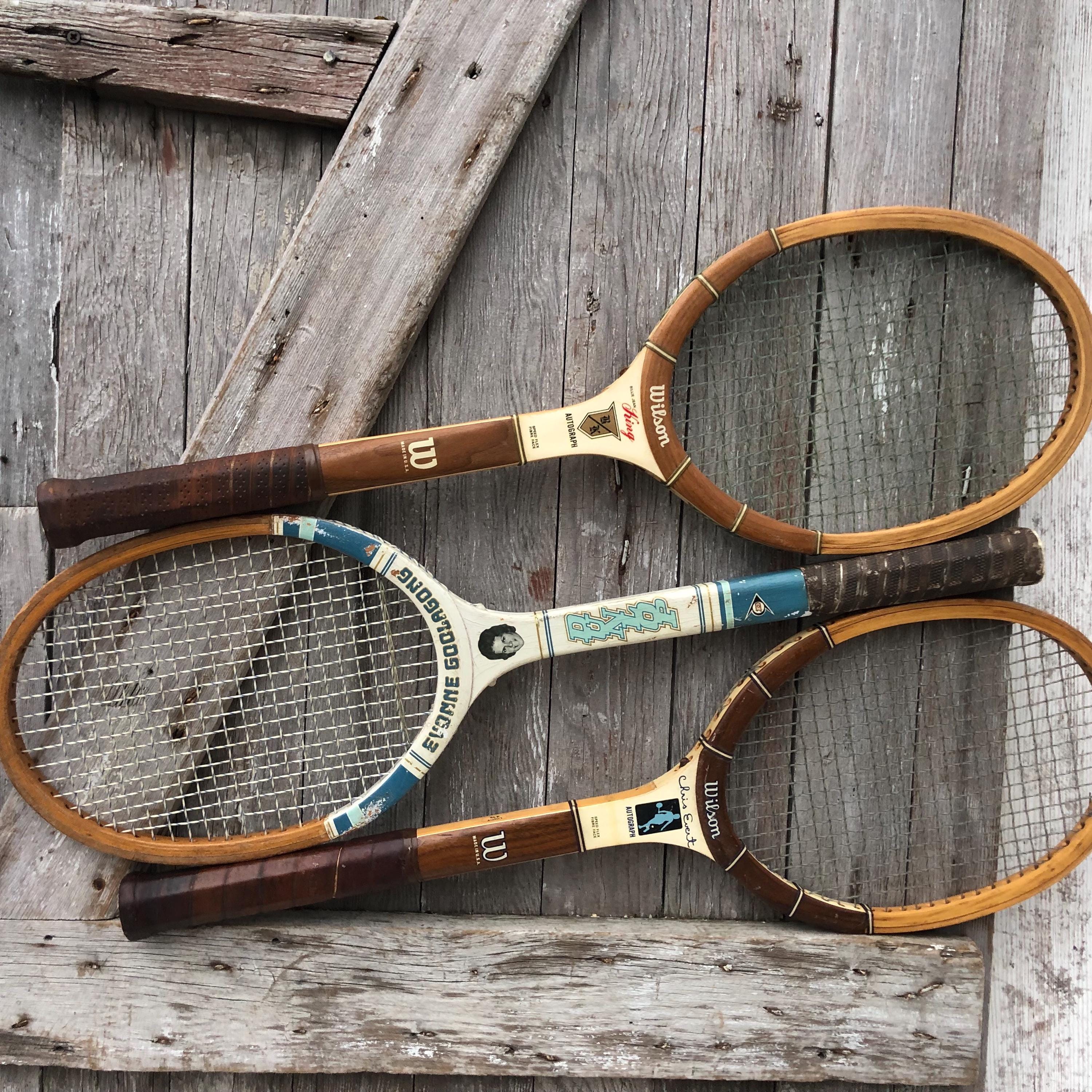 Wood Tennis Rackets Wilson Chris Evert Doris Hart Maureen Connolly