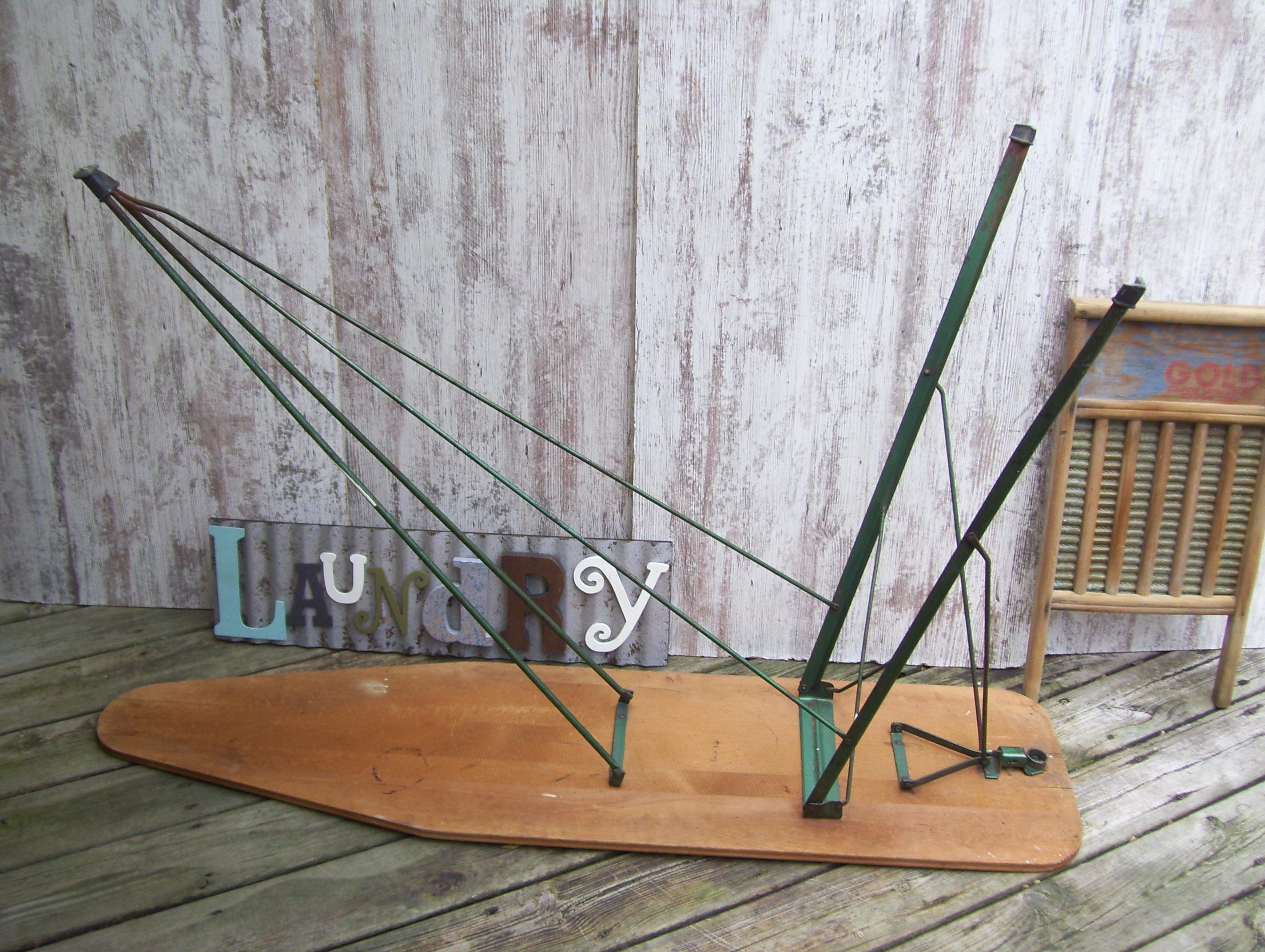 Vintage Wood Ironing Board RID JID Sunbeam Ironmaster Green Vintage Wood Ironing Board RID JID Sunbeam Ironmaster Green
