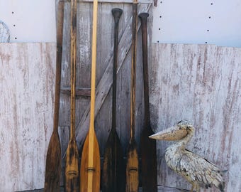 Vintage Wooden Feather Brand Canoe Paddle Wood Boat Oar Beach Cabin Lakehouse Nautical YOUR CHOICE #5