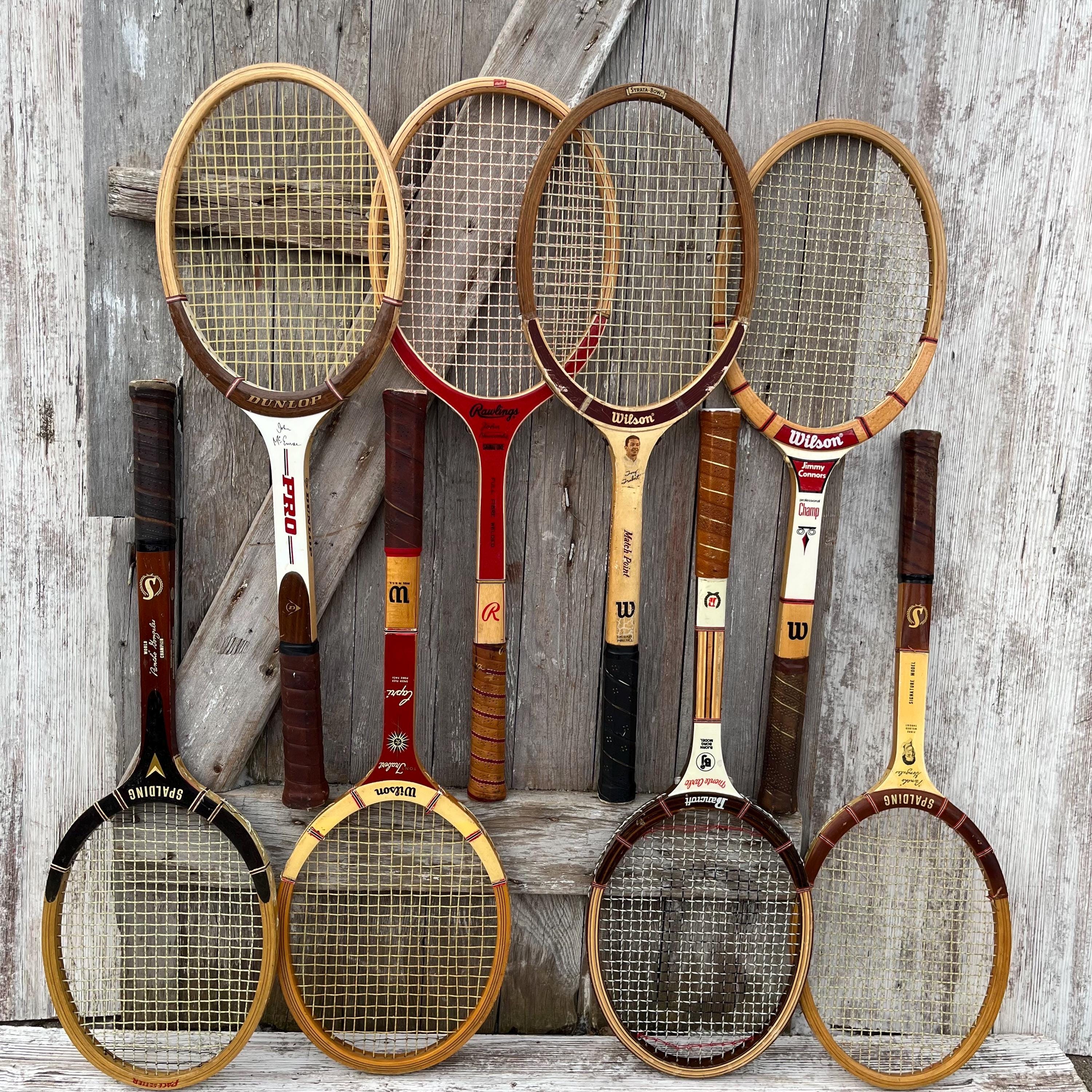 Raquette De Tennis Bois Vintage Bancroft – Signature Bjorn Borg – Collection