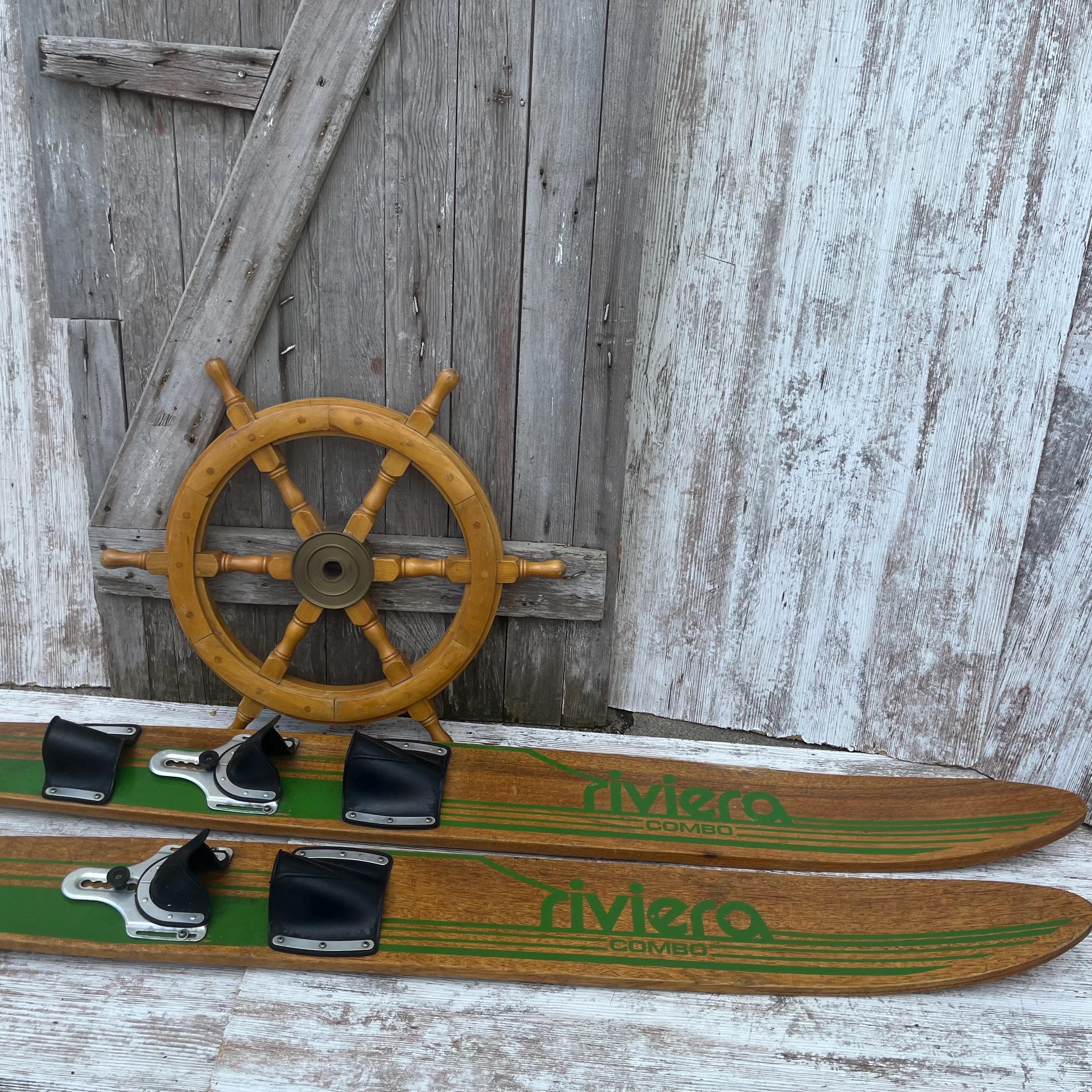 Vintage Riviera Wood Water Skis 68