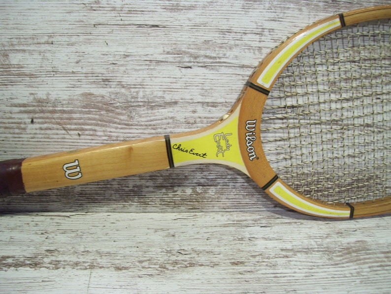Wood Tennis Rackets Wilson Billie Jean King Chris Evert Martina ...