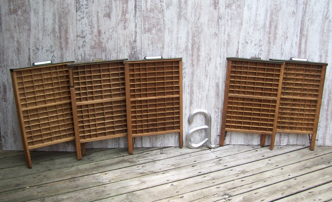 Hamilton Wood Printer Typeset Drawer Letterpress With Sections Shorter