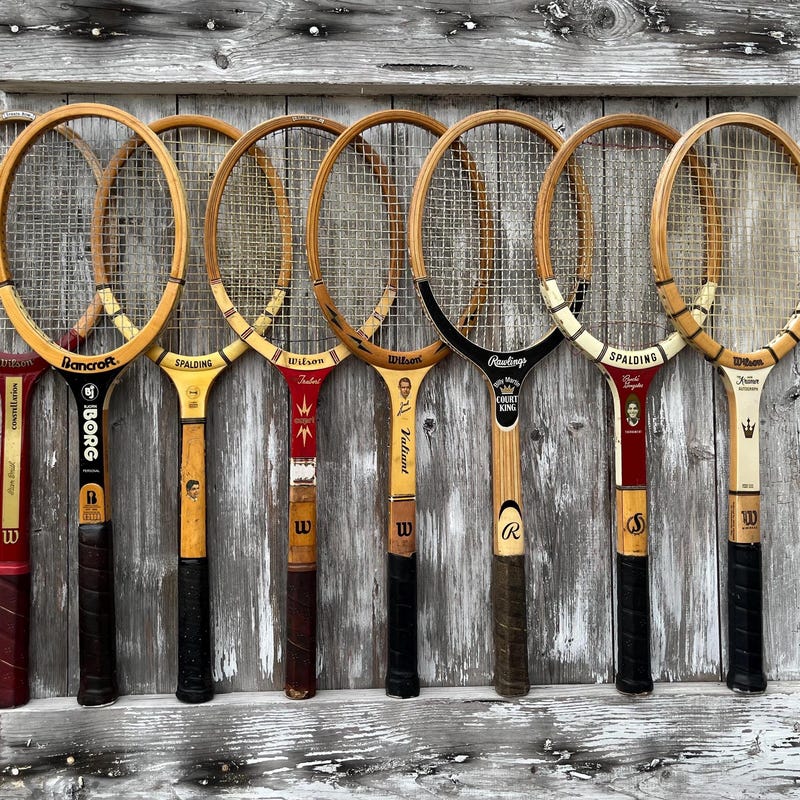Wooden Short Racket Wooden Tennis Raquets - Etsy