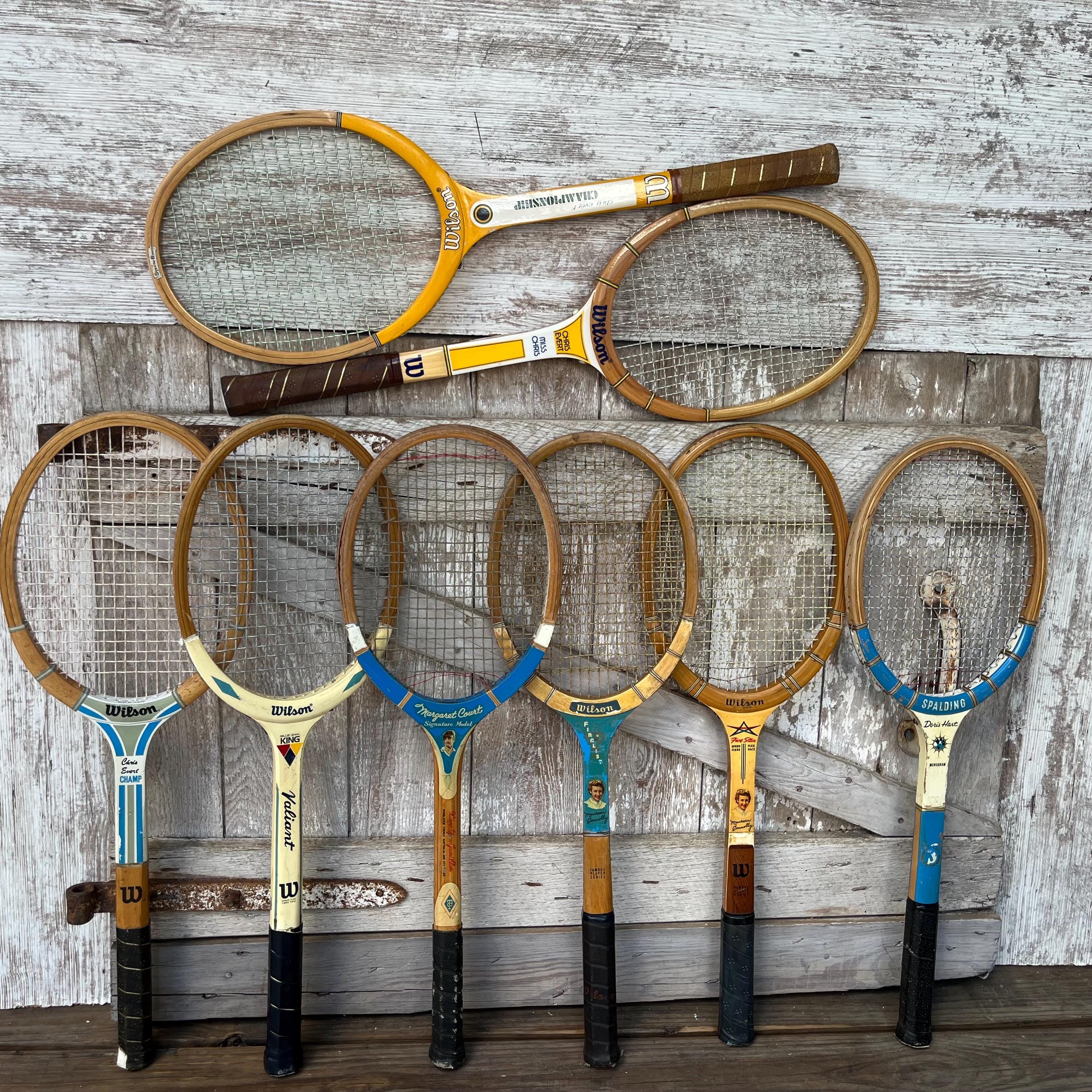 Wood Tennis Racquet Wilson Chris Evert Maureen Connolly Billie