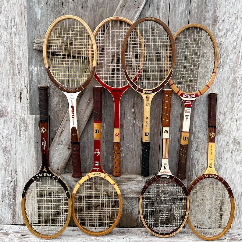 Wilson Borg Racket Wood Tennis Racket Wilson Jack Kramer Bancroft Bjorn Borg John Mcenroe ...