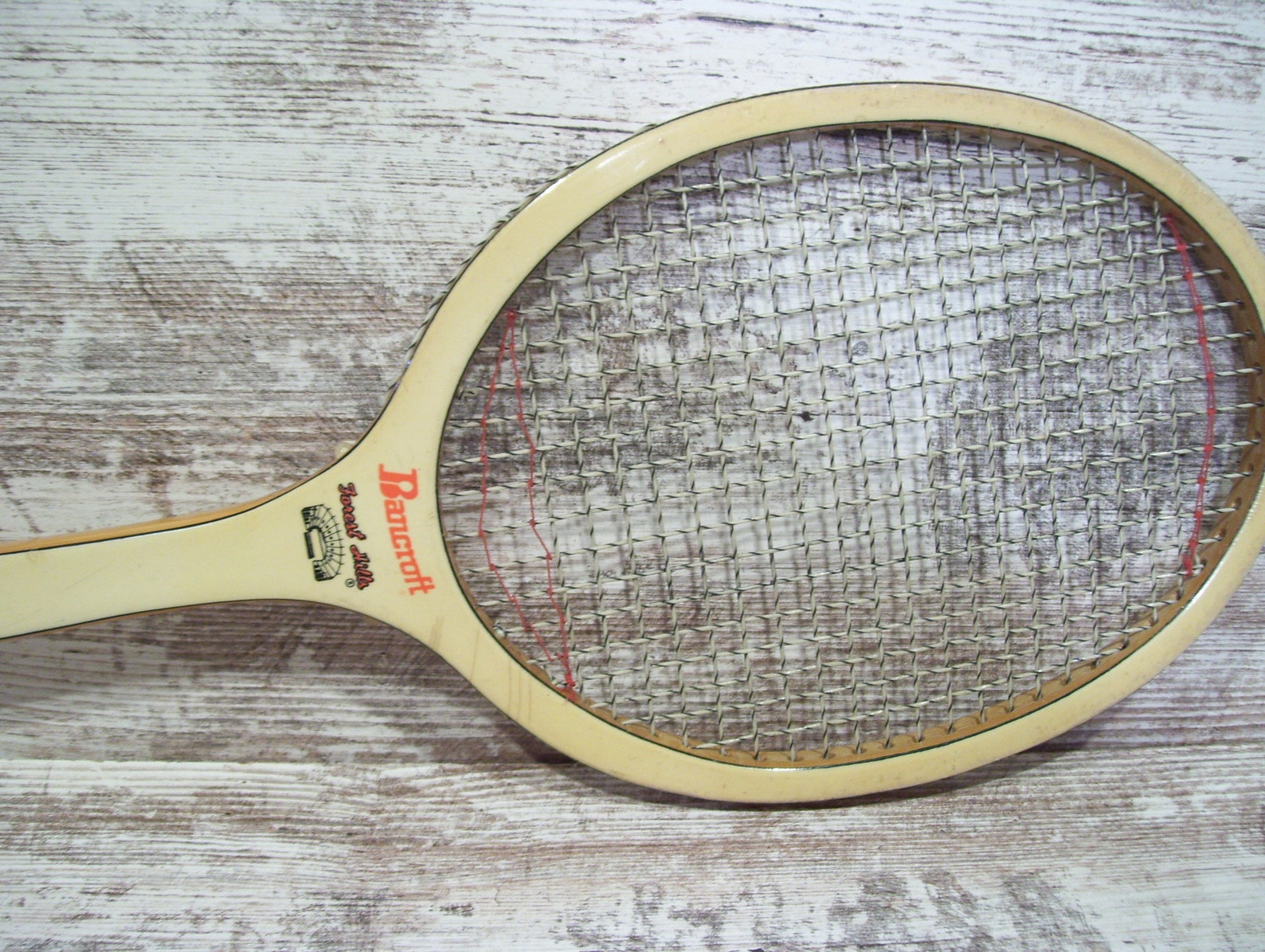 Wood Tennis Racquets Spalding Oversize Bow Bancroft Players Etsy