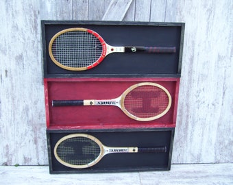 Wood Tennis Rackets Tournament Spalding Fred Stolle Mounted On Wood Wilson Autograph Wooden Racquets