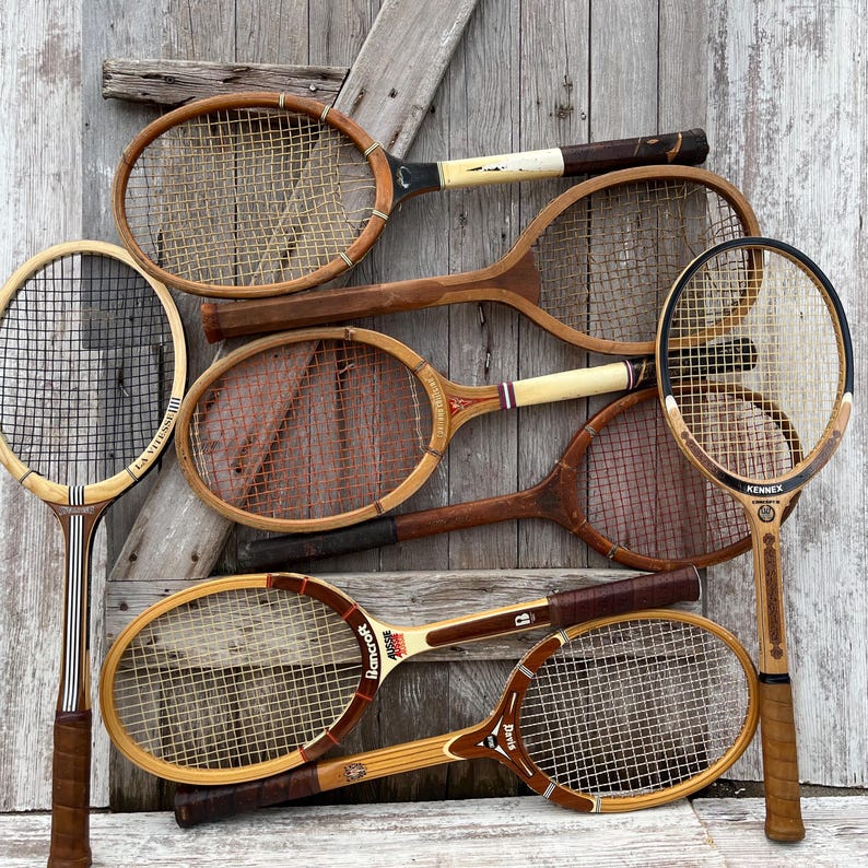 Sioux Wood Rackets Wood Tennis Racquets Spalding La Vitess Mcclurg Bancroft Davis Columbia ...