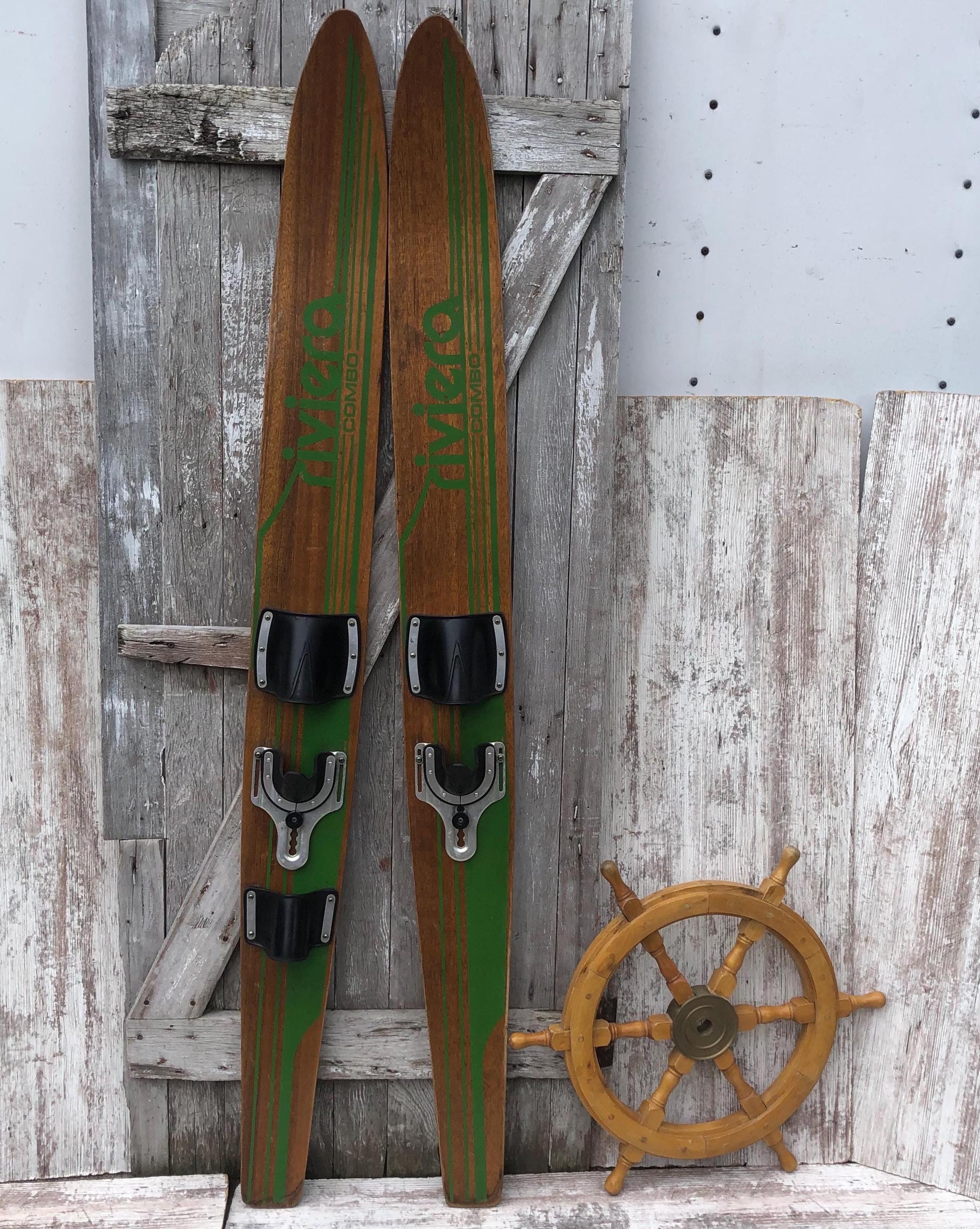 水上スキー　ヴィンテージ Vintage Riviera Wood Water Skis 68