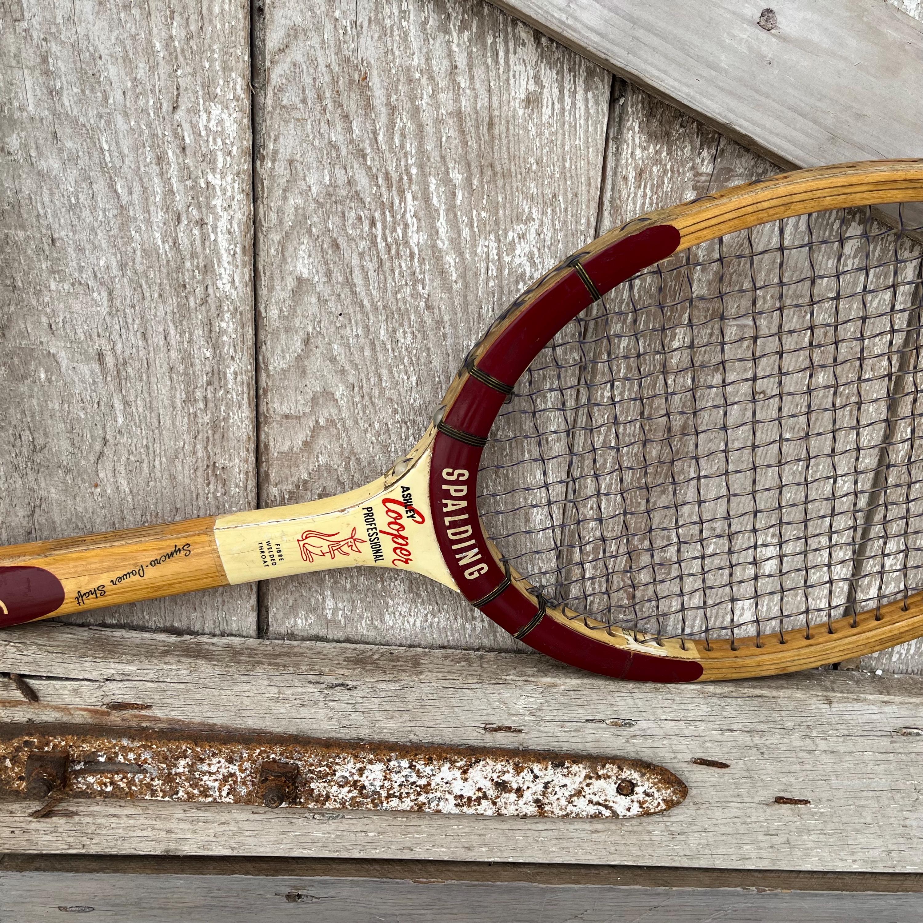 Lot De 4 Raquettes De Tennis Vintage En Bois - Marques Columbia, Wilson, Spalding, Slazenger