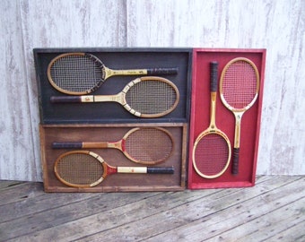 Wood Tennis Rackets Wilson Pancho Gonzales Don Budge Victor Davis TAD Melbourne Wooden Racquets