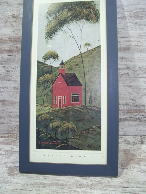 Farmhouse Art Warren Kimble Red School House OR Meadow Sheep Paul