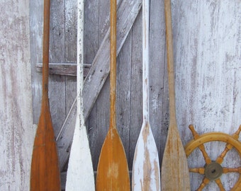 Vintage Feather Brand Canoe Paddle Old Town Smokers Brand Wooden Boat Oar Beach Cabin Decor Your Choice 26