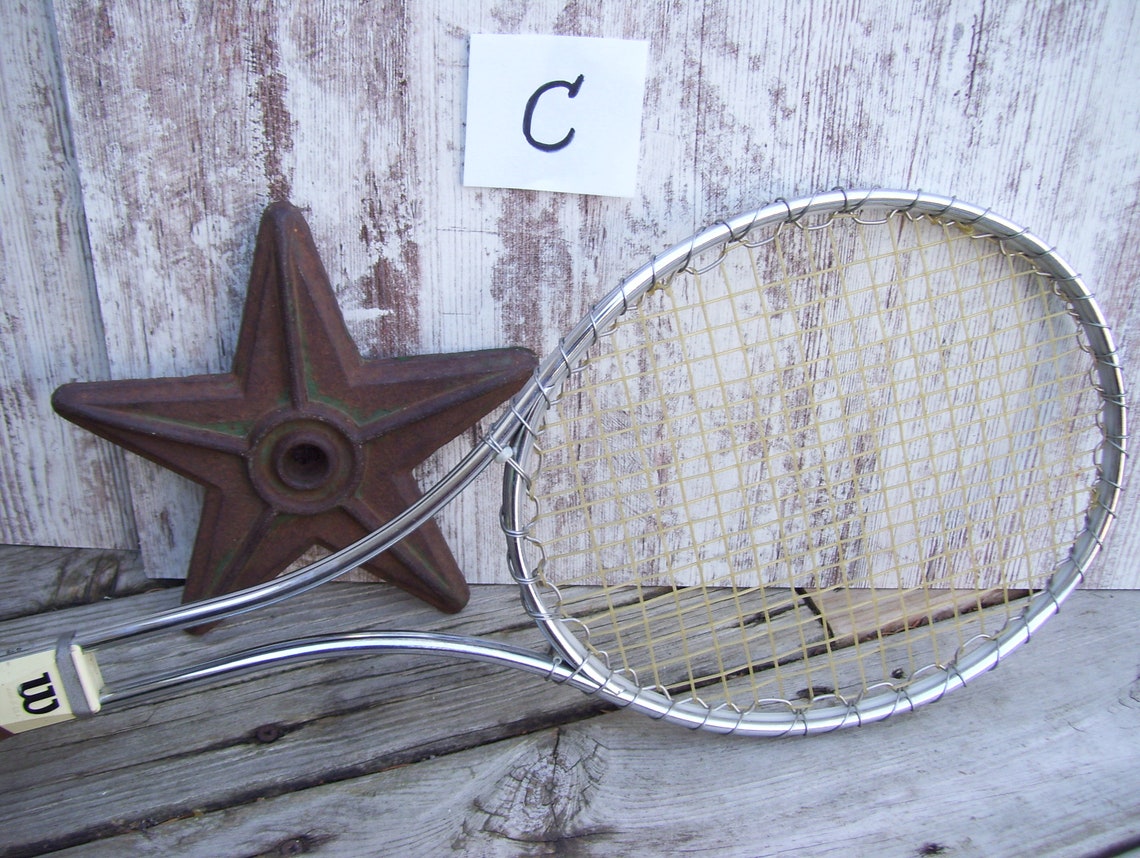 Wilson Steel Tennis Racquets Silver Rackets Metal Tennis Etsy