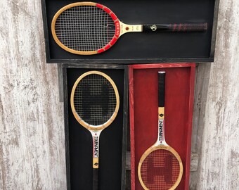 Wood Tennis Rackets Tournament Spalding Fred Stolle Mounted On Wood Wilson Autograph Wooden Racquets