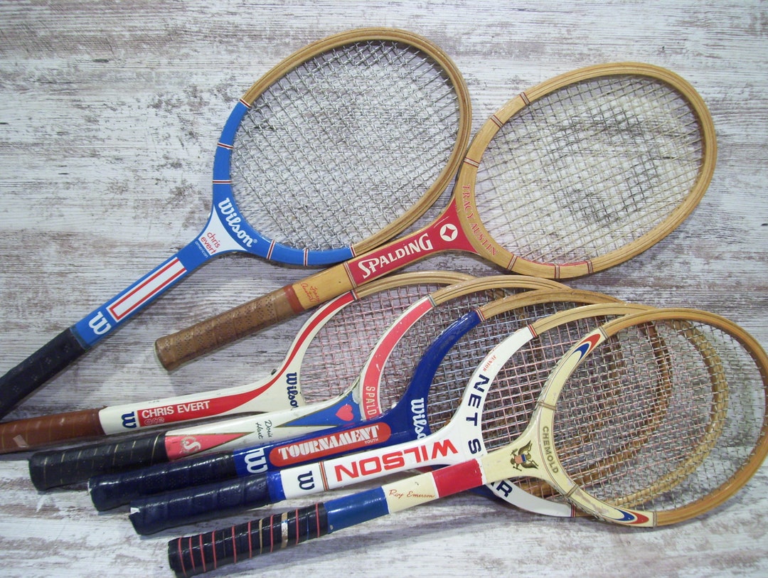 Wood Tennis Racquets Wilson Chris Evert Spalding Tracy Austin Chemold
